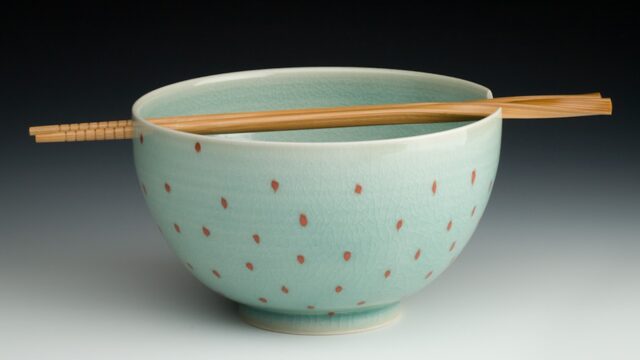 Itsuko-Zenitani-Celadon-chopsticks-bowl