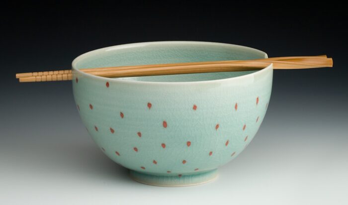 Itsuko-Zenitani-Celadon-chopsticks-bowl