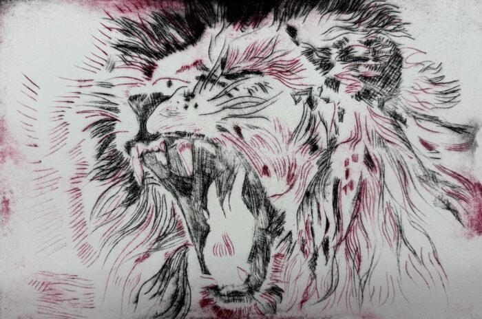 Lions-Roar-drypoint-print.Pete-Villasenor11.2024